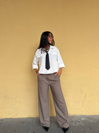 PANTALONE COPENAGHEN - tortora