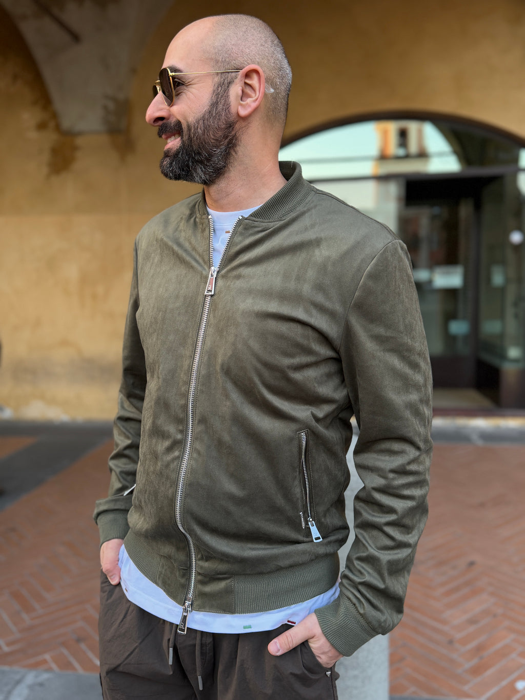 BOMBER SUEDE